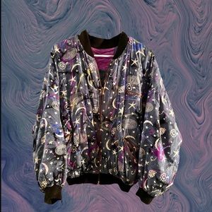 vintage quilted bomber jacket